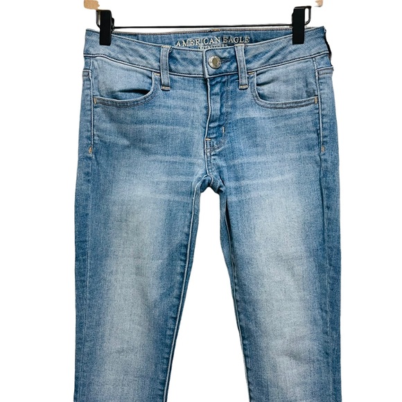 AMERICAN EAGLE Super Super Stretch Denim Jeans Size 2 Short - Picture 2 of 8